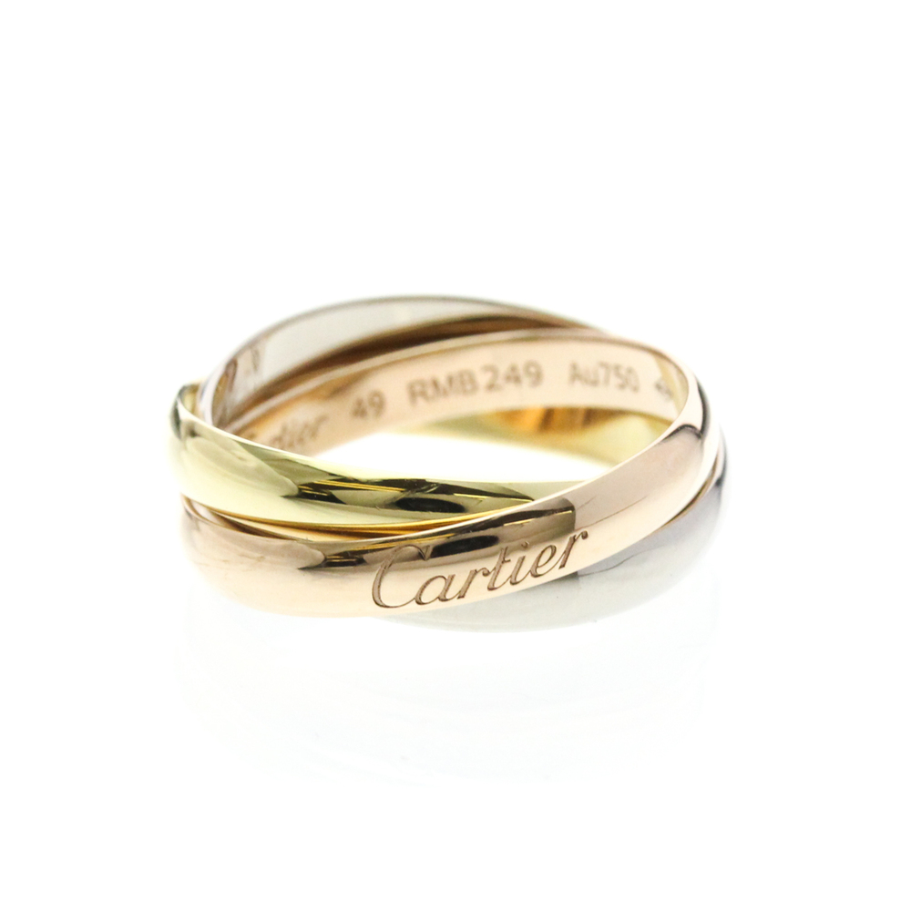 Cartier Trinity Ring 18K Yellow Rose & White Gold